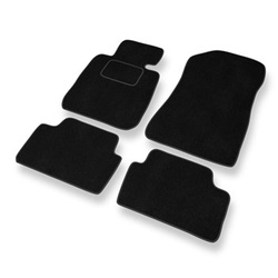 Alfombrillas de Velour adecuadas para BMW 1 E81/E87 Coupé, Hatchback (2004-2013) - alfombras para coche - Premium color negro
