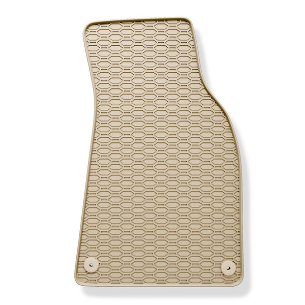 Alfombrillas de goma adecuadas para Audi A6 C6 Avant, Berlina (2004-2011) - alfombras para coche - beige - 4 unidades