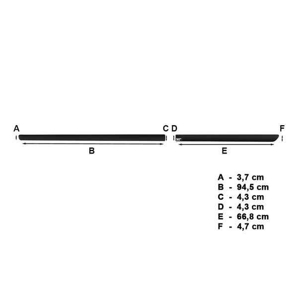 Protectores laterales negros para el coche Dacia Sandero I Stepway Crossover (2008-2012) - (longitud de los protectores: 945mm; 668mm)