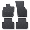 Alfombrillas de goma adecuadas para Skoda Octavia IV E-TEC MHEV Familiar (2020-....) - alfombras para coche - negro - 4 unidades