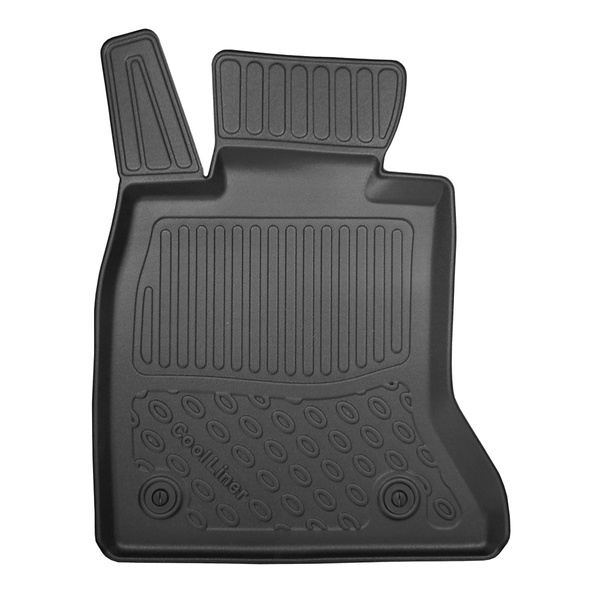 Alfombrillas de TPE adecuadas para BMW 5 F10 Berlina (03.2010-2013) - sin X-drive; espacio de guías de los asientos delanteros (parte trasera) 415 mm - alfombras para coche