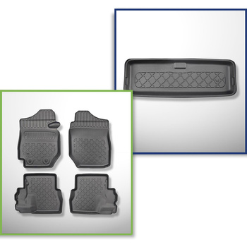 Conjunto de alfombrilla para maletero y alfombrillas para el interior del coche 