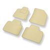 Alfombrillas de Velour adecuadas para Peugeot 508 II Berlina, SW (2018-....) - alfombras para coche - Premium color beige