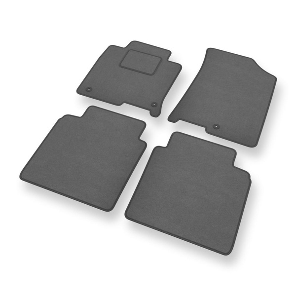 Alfombrillas de Velour adecuadas para Kia Optima IV Familiar, Berlina (2015-2019) - alfombras para coche - Premium color gris