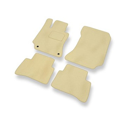 Alfombrillas de Velour adecuadas para Mercedes-Benz Classe E W212 Familiar, Berlina (2009-2016) - alfombras para coche - Premium color beige