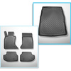 Conjunto de alfombrilla para maletero y alfombrillas para el interior del coche TPE para: BMW 5 F10 Berlina (2013-01.2017) - X-drive; distanza guide sedili anteriori (parte posteriore) 365 mm