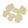 Alfombrillas de Velour adecuadas para Fiat Multipla Monovolumen (1998-2010) - alfombras para coche - Premium color beige