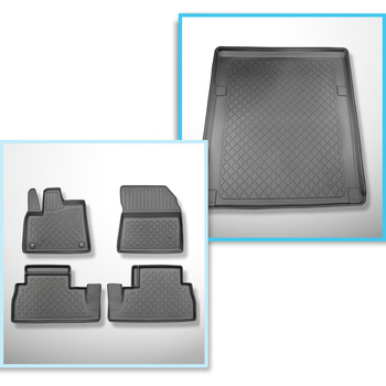 Conjunto de alfombrilla para maletero y alfombrillas para el interior del coche 