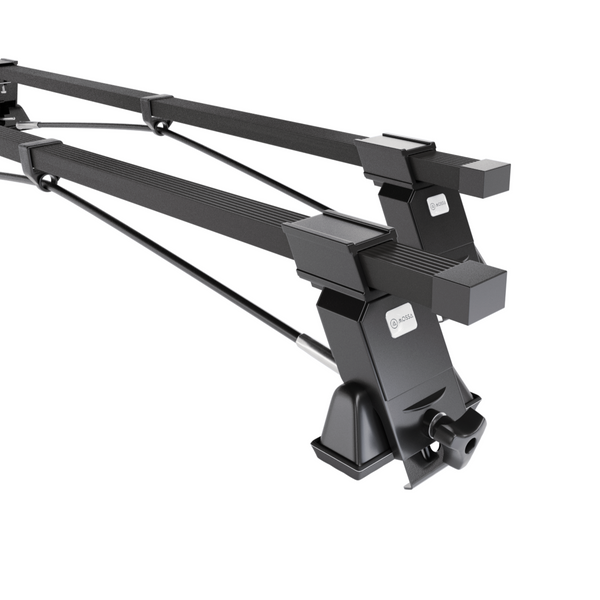 Portaequipajes de techo adecuadas para Nissan Almera Tino Monovolumen (2002-2006) - baca negra para coche - barras para techo de coche - sin puntos de montaje - acero