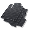 Alfombrillas de goma adecuadas para Fiat Panda III Hatchback (2012-....) - alfombras para coche - negro - 4 unidades
