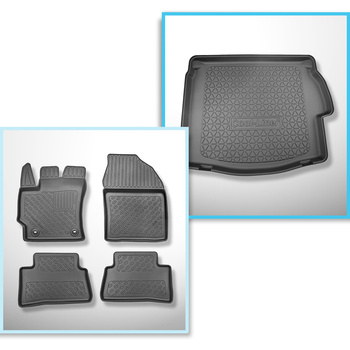 Conjunto de alfombrilla para maletero y alfombrillas para el interior del coche 