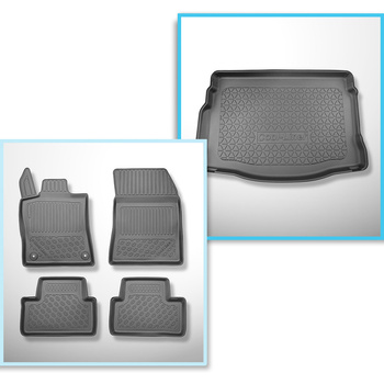 Conjunto de alfombrilla para maletero y alfombrillas para el interior del coche 