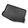 Conjunto de alfombrilla para maletero y alfombrillas para el interior del coche TPE PREMIUM para: Nissan Qashqai II Crossover (02.2014-05.2021) - parte inferior del maletero con rueda de repuesto provisional (base doble sacada del maletero)