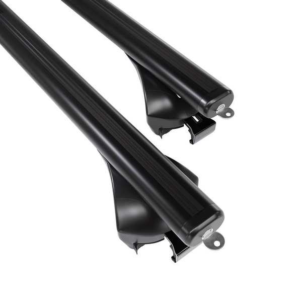 Portaequipajes de techo adecuadas para Audi Q5 II SUV (2017-....) - baca negra para coche - barras para techo de coche - railing integrado - aluminio