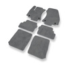 Alfombrillas de Velour adecuadas para Opel Zafira A Monovolumen (1999-2005) - alfombras para coche - Premium color gris
