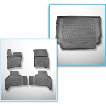 Conjunto de alfombrilla para maletero y alfombrillas para el interior del coche 