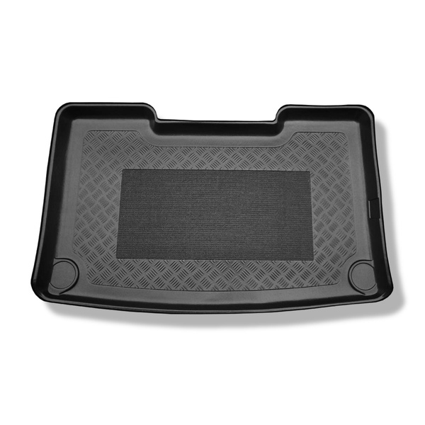 Alfombra para maletero adecuada para Volkswagen Caravelle T5 Furgoneta (2003-05.2015) - Protector maletero - Alfombrilla maletero antideslizante - distancia entre ejes corta; para detrás de la 3a fila de asientos