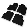 Alfombrillas de Velour adecuadas para Fiat Panda III Hatchback, Furgoneta (2012-....) - alfombras para coche - Premium color negro