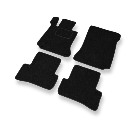 Alfombrillas de fieltro adecuadas para Mercedes-Benz Classe C W204 (2007-2014) - alfombras para coche - color negro