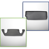 Conjunto de alfombrilla para maletero y alfombrillas para el interior del coche TPE para: Tesla Model X SUV (10.2016-12.2020) - 6 posti; III fila; para el espacio detrás de la 3a fila de asientos