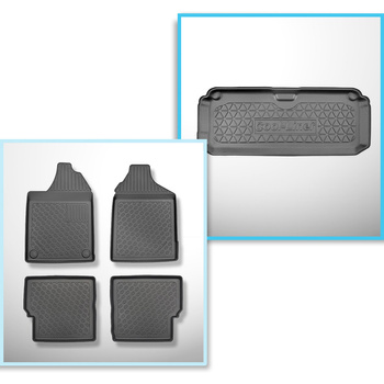 Conjunto de alfombrilla para maletero y alfombrillas para el interior del coche 