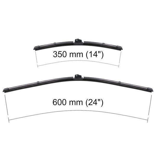 Escobillas limpiaparabrisas para la luna delantera para Fiat 500 Hatchback (07.2007-....) - escobillas plana