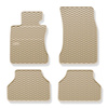 Alfombrillas de goma adecuadas para BMW 5 E60, E61 Berlina, Touring (2003-2010) - alfombras para coche - beige - 4 unidades