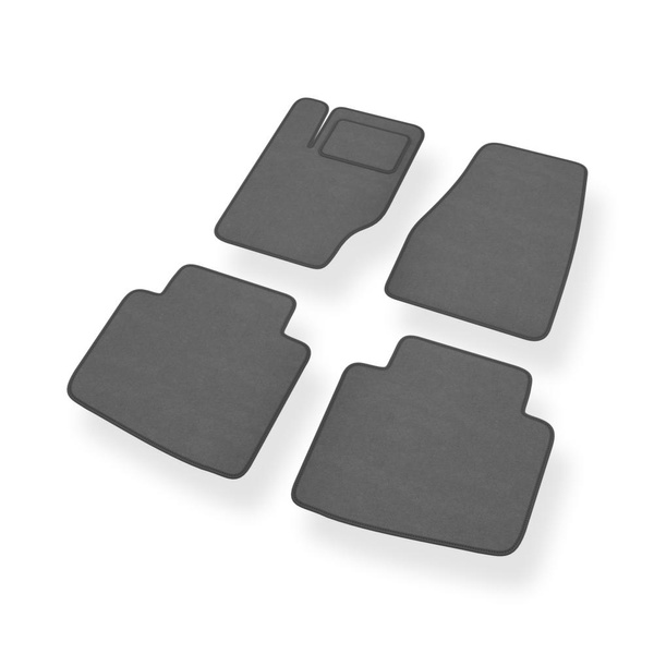 Alfombrillas de Velour adecuadas para Jeep Grand Cherokee III SUV (2004-2010) - alfombras para coche - Premium color gris