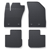 Alfombrillas de goma adecuadas para Fiat Tipo Hatchback, Familiar (2016-....) - alfombras para coche - negro - 4 unidades