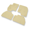 Alfombrillas de Velour adecuadas para Chevrolet Epica Berlina (2006-2011) - alfombras para coche - Premium color beige