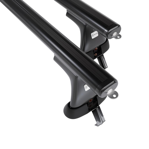 Portaequipajes de techo adecuadas para Nissan Note mk I Monovolumen (2005-2013) - baca negra para coche - barras para techo de coche - sin puntos de montaje - aluminio