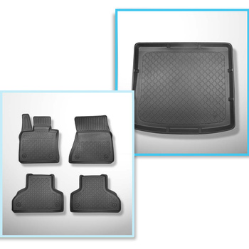 Conjunto de alfombrilla para maletero y alfombrillas para el interior del coche TPE para: BMW X6 E70 SAC (11.2014-10.2019) - senza la terza fila di sedili