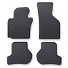 Alfombrillas de goma adecuadas para Volkswagen Golf V Hatchback, Variant (2003-2008) - alfombras para coche - negro - 4 unidades