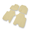 Alfombrillas de Velour adecuadas para Honda Jazz III Hatchback (2008-2015) - alfombras para coche - Premium color beige