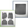Conjunto de alfombrilla para maletero y alfombrillas para el interior del coche TPE para: SsangYong Rexton II Y400 SUV (11.2017-....) - 5 plazas; suelo móvil en la posición inferior o sin suelo móvil; sin tercera fila