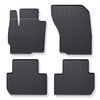 Alfombrillas de goma adecuadas para Peugeot 4007 SUV (2007-2012) - alfombras para coche - negro - 4 unidades