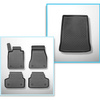 Conjunto de alfombrilla para maletero y alfombrillas para el interior del coche TPE para: BMW 5 G30 Berlina (02.2017-09.2023) - X-drive; Tracción en 2 ruedas; no adecuado para versión híbrida