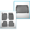 Conjunto de alfombrilla para maletero y alfombrillas para el interior del coche TPE para: Opel Mokka B SUV (02.2021-....) - maletero inferior; bajo/sin suelo móvil de maletero; no para la versión eléctrica y híbrida