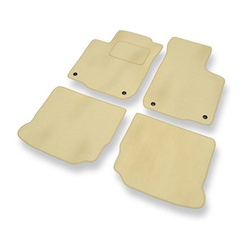 Alfombrillas de Velour adecuadas para Volkswagen New Beetle I Hatchback, Cabrio (1998-2005) - alfombras para coche - Premium color beige
