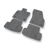Alfombrillas de Velour adecuadas para SEAT Ateca (2016-....) - alfombras para coche - Premium color gris