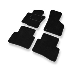 Alfombrillas de Velour adecuadas para Volkswagen Passat B7 Berlina, Variant (2010-2014) - alfombras para coche - Premium color negro
