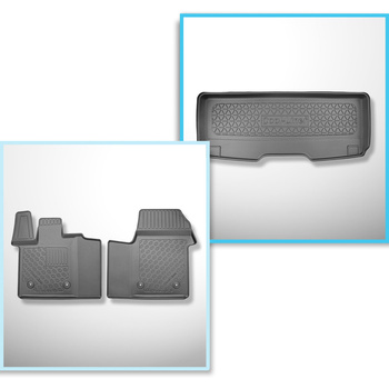 Conjunto de alfombrilla para maletero y alfombrillas para el interior del coche 