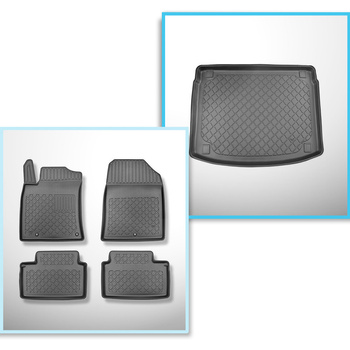 Conjunto de alfombrilla para maletero y alfombrillas para el interior del coche 