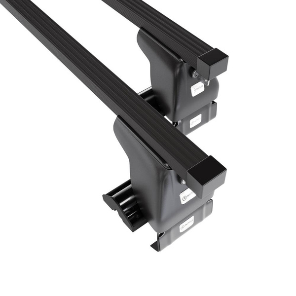 Portaequipajes de techo adecuadas para Kia Spectra Berlina (2004-2009) - baca negra para coche - barras para techo de coche - sin puntos de montaje - acero