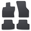 Alfombrillas de goma adecuadas para Cupra Leon Hatchback, Sportstourer (2020-....) - alfombras para coche - negro - 4 unidades