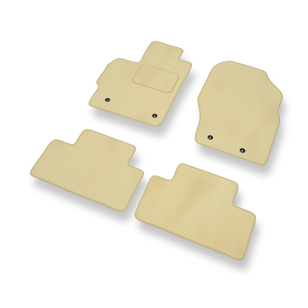 Alfombrillas de Velour adecuadas para Mazda CX-7 SUV (2007-2012) - alfombras para coche - Premium color beige