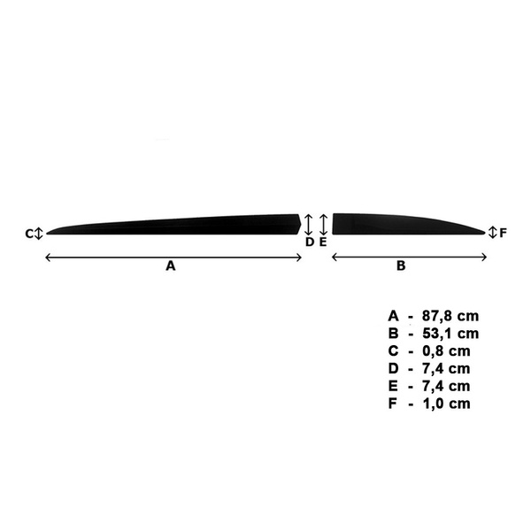 Protectores laterales negros para el coche Hyundai i10 Hatchback (2020-....)