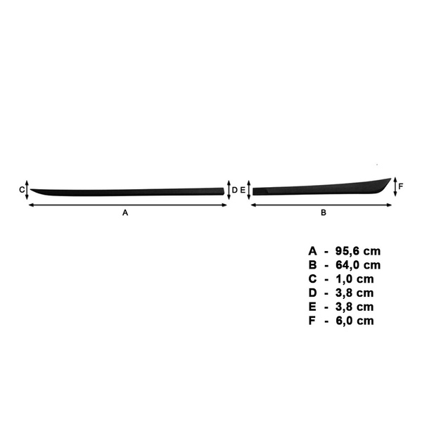 Protectores laterales negros para el coche Suzuki Baleno Hatchback (2016-....)