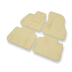Alfombrillas de Velour adecuadas para BMW X1 F48 SAV (2016-2022) - alfombras para coche - Premium color beige