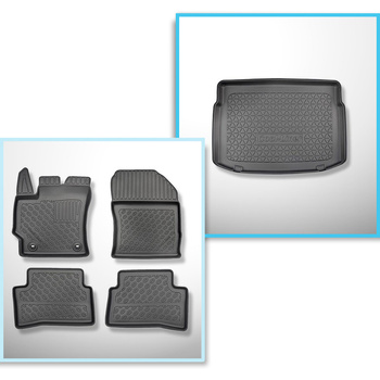 Conjunto de alfombrilla para maletero y alfombrillas para el interior del coche 